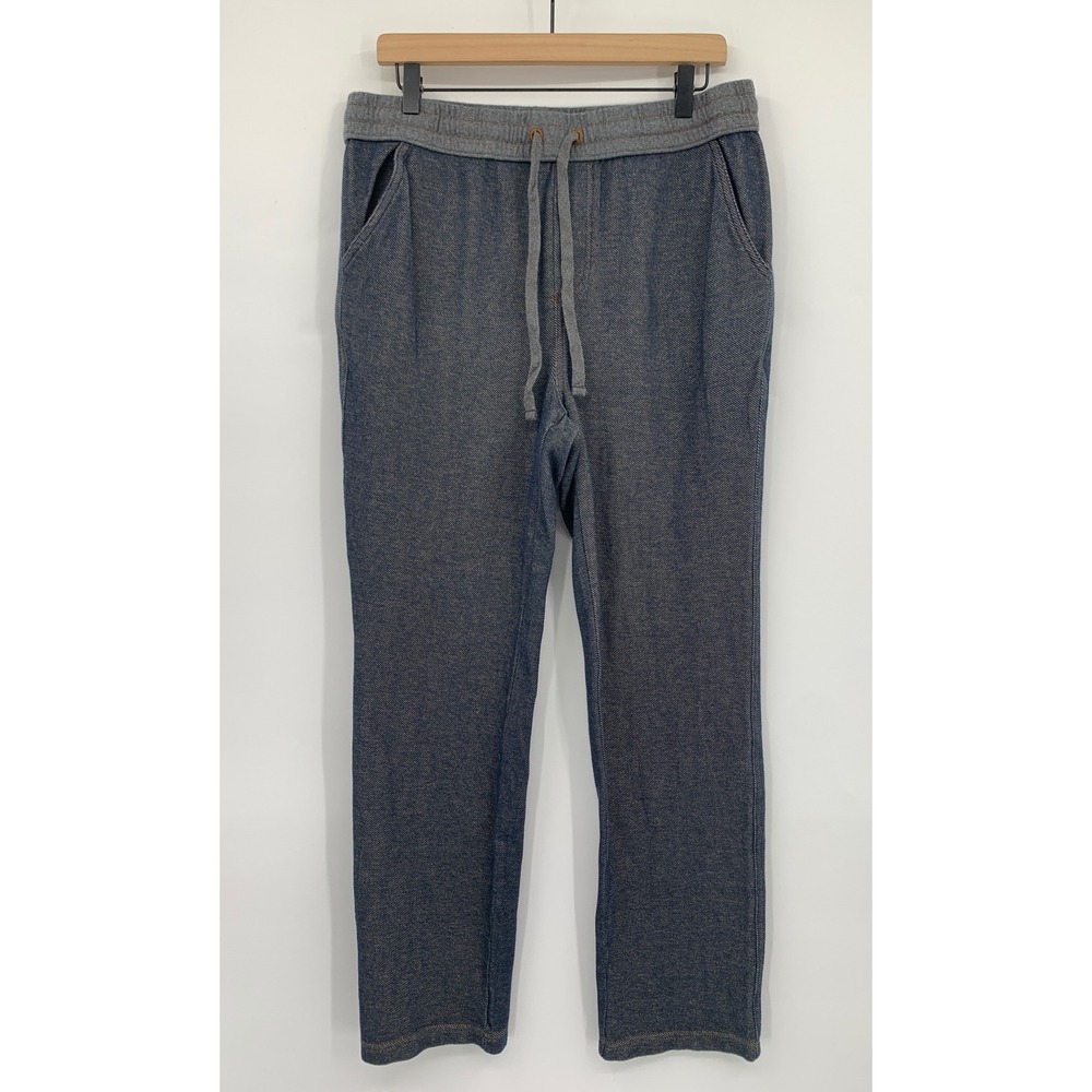 Carbon 2 Cobalt Pants Mens Medium Blue Gray Knit Sweatpants Drawstring Cozy